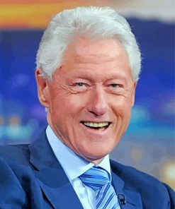 Bill Clinton The American President Smiling paint by numbers