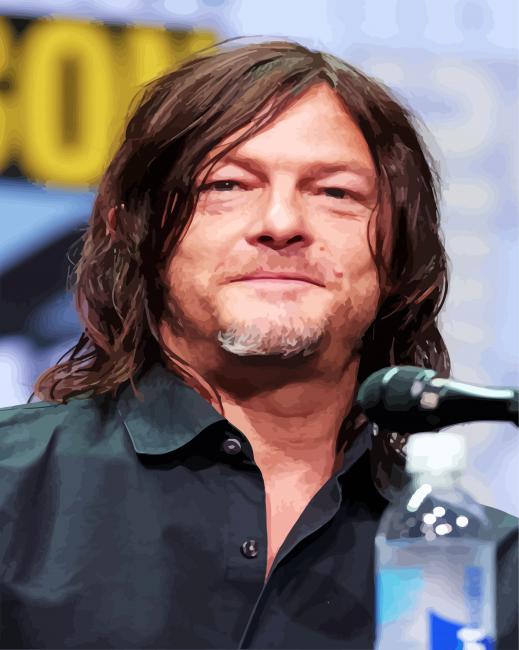 The Walking Dead Character Daryl Dixon paint by numbers