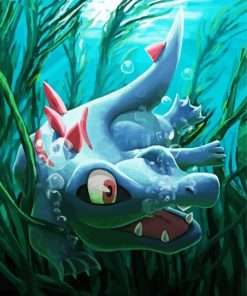 Totodile Pokemon Animation paint by numbers