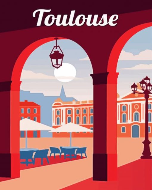 Toulouse France Poster paint by numbers