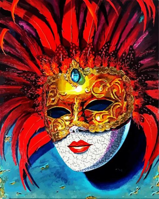 Venetian Gold Mask paint by numbers