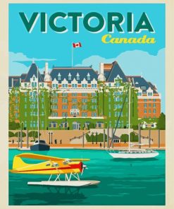 Victoria Canada Poster Art paint by numbers