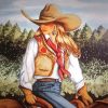 Aesthetic Western Cowgirl paint by numbers