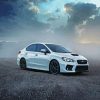 White Subaru WRX Car paint by numbers