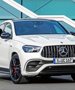 White Mercedes Amg Gle 63 paint by numbers