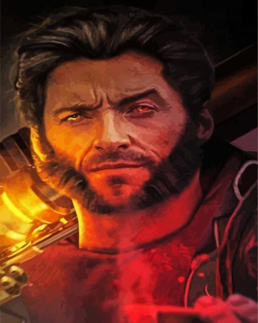 Logan Wolverine Superhero paint by numbers