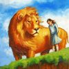 Aesthetic Woman And Lion paint by numbers