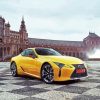 Yellow Lexus Car paint by numbers