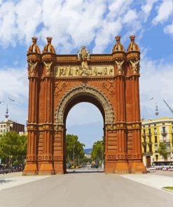 Arco De Triunfo De Barcelona Spain paint by numbers