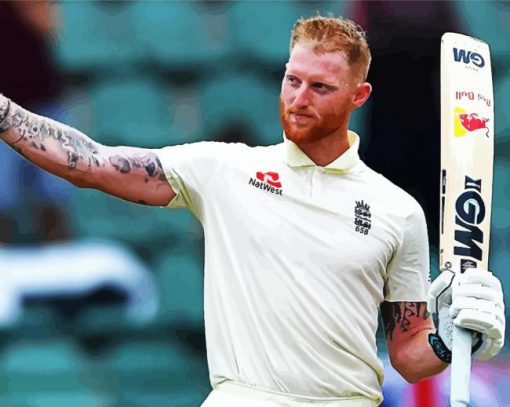 Benjamin Stokes Crickerter paint by numbers