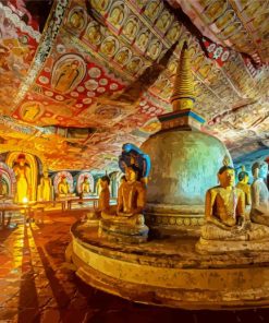 Dambulla Royal Cave Temple And Golden Temple paint by numbers