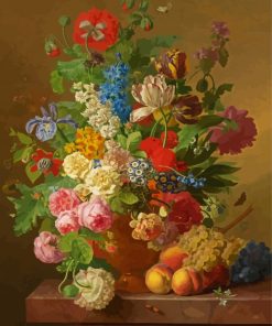 Flowerpiece By Frans Van Deal paint by numbers