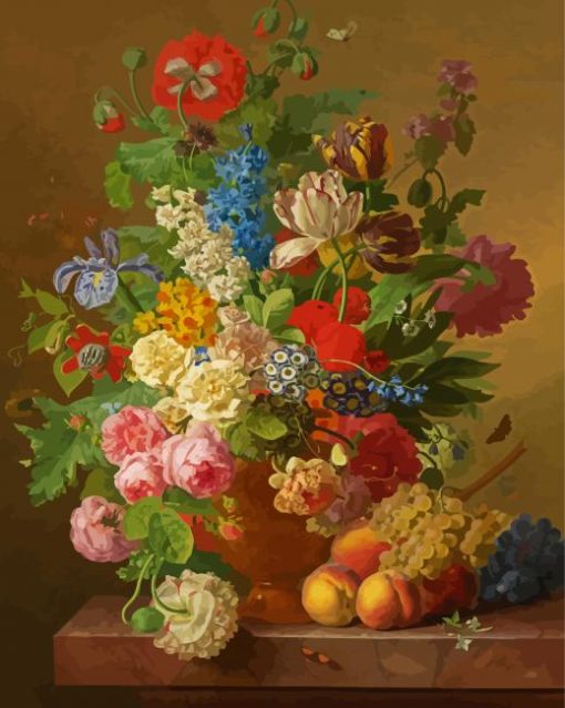 Flowerpiece By Frans Van Deal paint by numbers