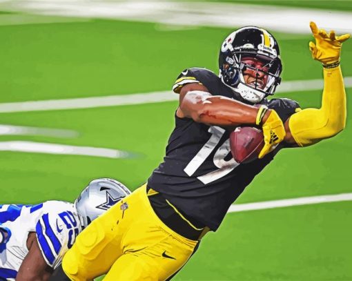 Juju Smith Shuster Pittsburgh Steelers paint by numbers