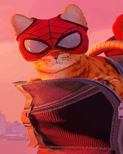 Spider Cat Animal paint by numbers