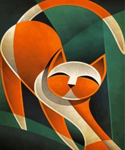 Cubist Cat paint by number