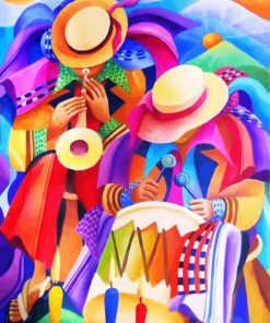 Musicians Cubism paint by number