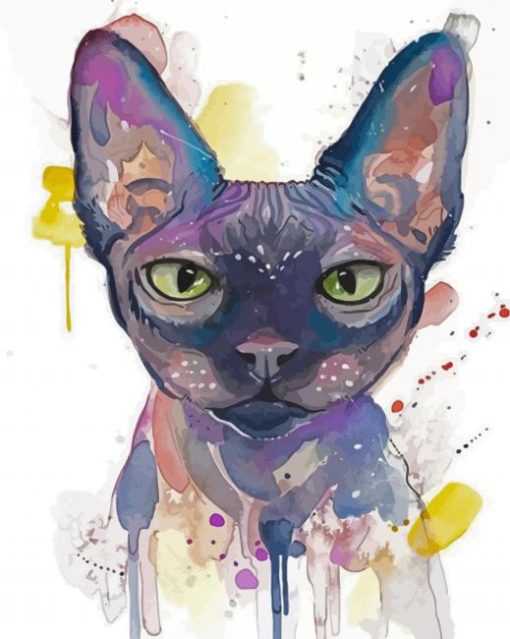 Sphynx Cat Art paint by numbers