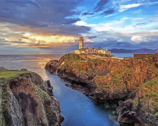 Fanad Head Lighthouse paint by numbers