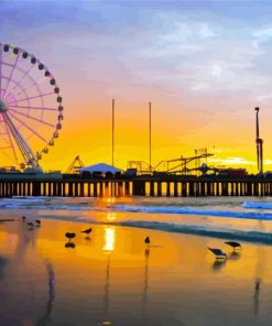 Atlantic City Ferris Wheel paint by numbers