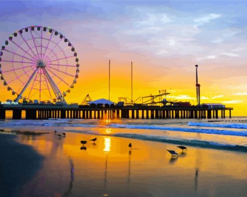 Atlantic City Ferris Wheel paint by numbers