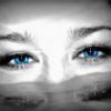 Black And White Blue Girl Eyes paint by numbers