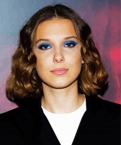 British Actress Millie Bobby Brown paint by numbers