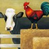 Cow And Rooster Art paint by numbers