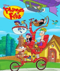 Disney Phineas And Ferb Poster paint by numbers