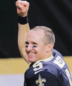 Drew Brees Player paint by numbers