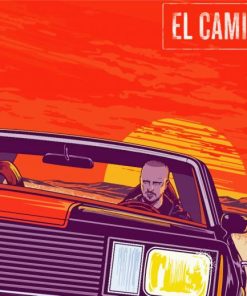 El Camino Movie paint by numbers