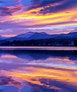 Lake Junaluska Sunset paint by numbers