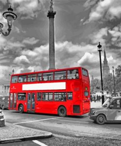 London Black And Red Bus paint by numbers