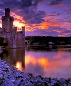 Sunset At Blackrock Castle paint by numbers