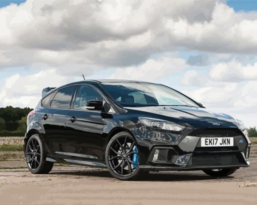 Black Rs Focus paint by numbers