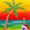 Palm Trees Christmas Art paint by numbers