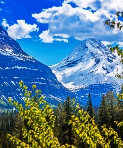 Snowy Mountains Montana paint by numbers