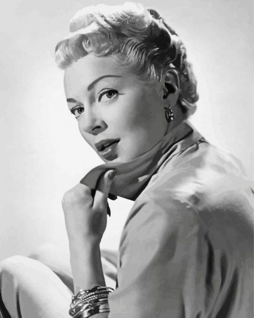 Vintage Monochrome Lana Turner paint by numbers