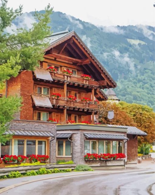 Vorarlberg Buildings paint by numbers