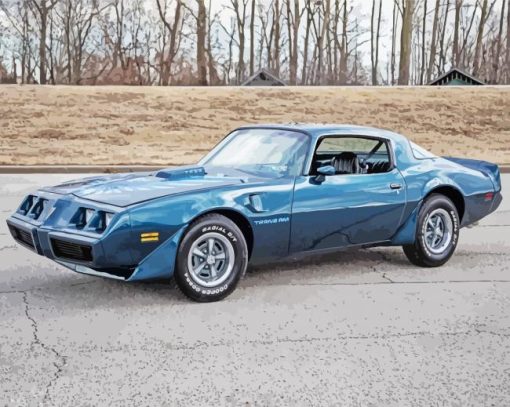 1979 Blue Pontiac Firebird Car paint by numbers