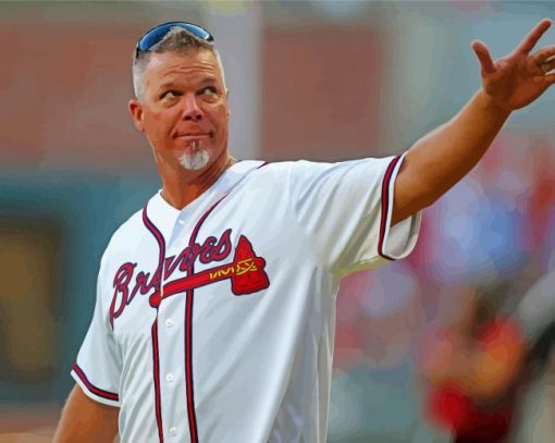 Chipper Jones Baseballer paint by numbers