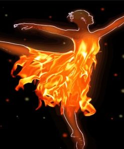 Fire Ballet Dancer paint by numbers