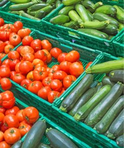 Fresh Vegetables Farmers Market paint by numbers