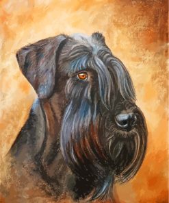 Giant Schnauzer Art Dog paint by numbers