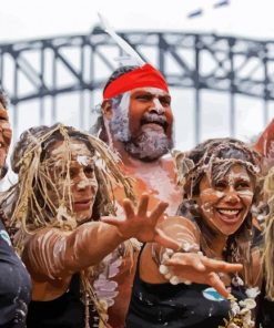 Indigenous Australian Dancers paint by numbers