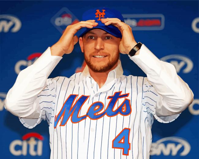Jed Lowrie Mets paint by numbers