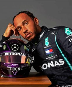 Lewis Hamilton Race Car Driver paint by numbers