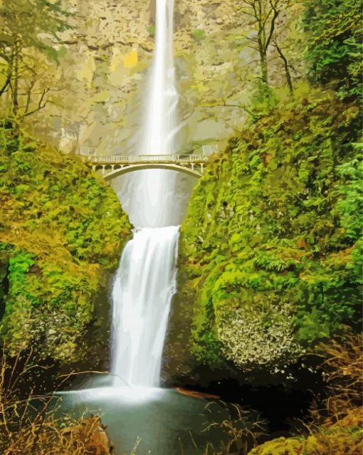 Multnomah Falls paint by numbers