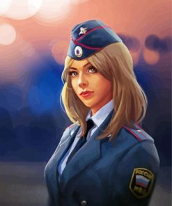 Russian Female Police paint by numbers