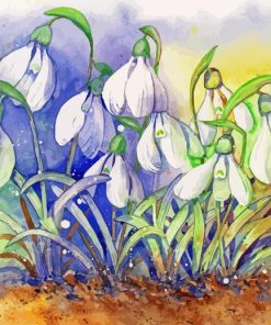 Snow Drops Art paint by numbers